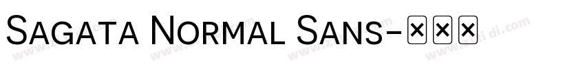 Sagata Normal Sans字体转换